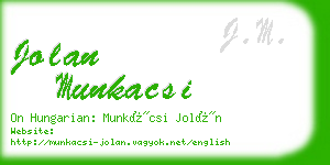 jolan munkacsi business card